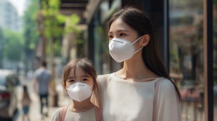 Poster - the benefits of using a PM 2.5 dust mask during outdoor activities in polluted cities