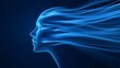 © Ta stodio - A digital illustration of a human profile with flowing blue lines, symbolizing thoughts or ideas moving through space.
