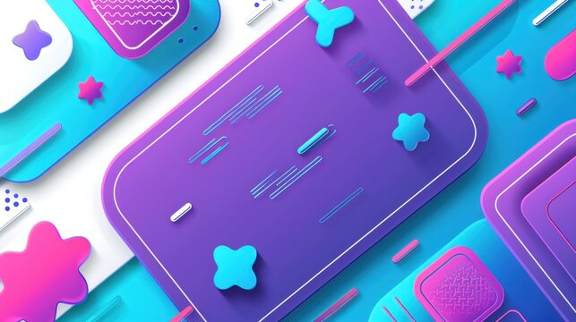 Abstract Colorful Geometric Shapes Background Design