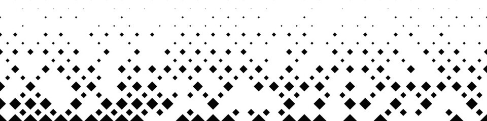 Poster - Monochrome geometrical wide square pattern header background - abstract vector illustration