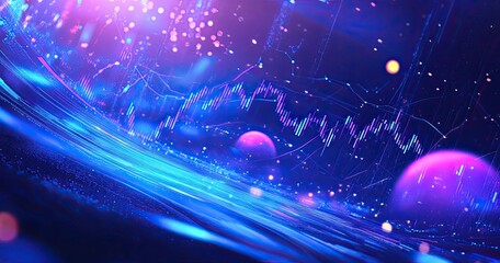 Poster - A visual depiction of a  market or forex trading graph