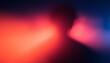 © Alienmonster Images - Abstract Silhouette with Vibrant Red and Blue Gradient Light, Modern Atmospheric Design, Artistic Background Concept