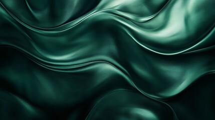 Fototapete - Dark green charcoal abstract background with flowing grainy texture creating a modern and dynamic wallpaper or header design with noise effects