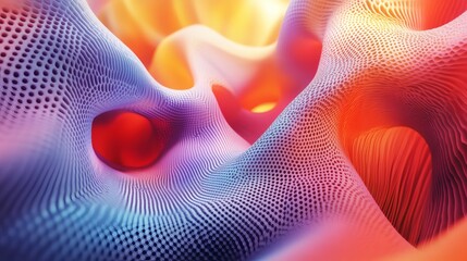 Fototapete - Dynamic abstract 3D background vibrant colors and intricate textures blending seamlessly into a contemporary art design
