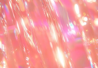 Poster - A vibrant abstract background with flowing pink hues and shimmering light reflections, perfect for creative projects. Copy space