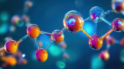 Fototapete - hydrogen bonds influence the properties of liquid water