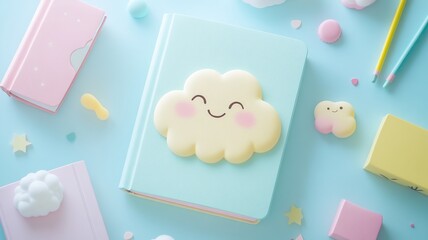 Poster - A cute and colorful collection of kawaii stationery items
