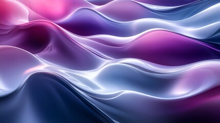 Poster - Futuristic 3D background smooth lines and rich color gradients forming a dynamic and modern abstract art design with intricate details