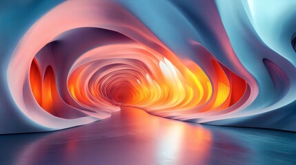 Fototapete - Futuristic abstract art design intricate 3D shapes and rich color gradients creating a visually striking and modern background