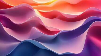 Fototapete - Futuristic abstract art design intricate 3D shapes and rich color gradients creating a visually striking and modern background