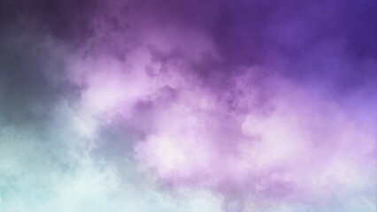 Poster - Purple blue white smoke background, abstract colored clouds texture, color gradients poster design, 3d illustration