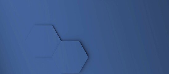 Leinwandbilder - Abstract modern classic blue honeycomb background, 3d rendering