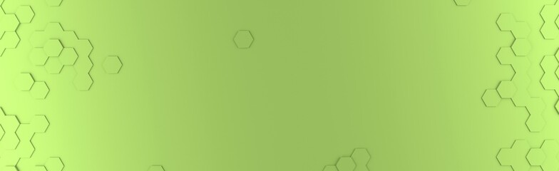 Leinwandbilder - Abstract modern green honeycomb background, 3d rendering