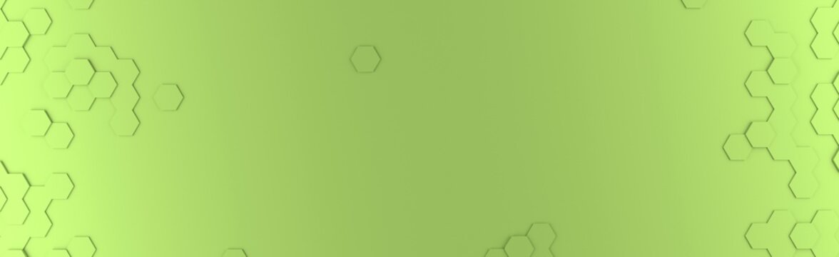 Abstract modern green honeycomb background, 3d rendering