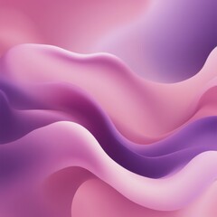 Poster - Vibrant abstract composition with flowing pink and purple gradients creating a dreamy effect, AI generated