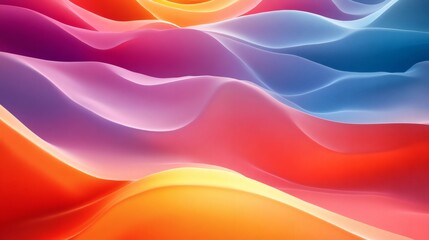 Poster - Modern 3D art design featuring abstract shapes flowing lines with rich color gradients creating a visually appealing and hightech background