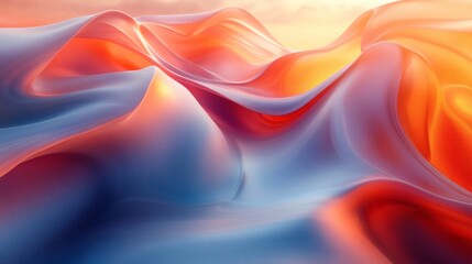 Poster - Modern 3D art design featuring abstract shapes flowing lines with rich color gradients creating a visually appealing and hightech background
