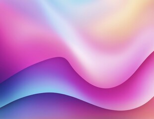Poster - Vibrant flowing waves with smooth gradients in pink, blue, and purple tones, AI generated