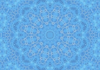 Poster - Blue abstract background with pattern of thin lines