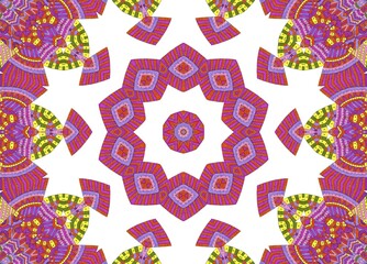 Poster - White background with bright abstract color pattern