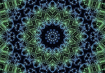 Poster - Black background with abstract color pattern