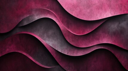 Poster - Rich burgundy slate gray abstract background with a flowing wave texture and grainy noise perfect for a stylish and modern header or wallpaper design