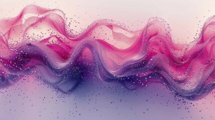 Aufkleber - Vibrant pink and purple fluid shapes creating a dynamic and artistic abstract background, ai generated, AI generated