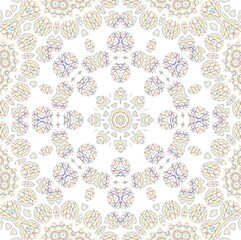 Poster - White background with abstract color pattern