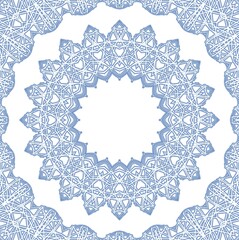Poster - Background with abstract blue pattern on white