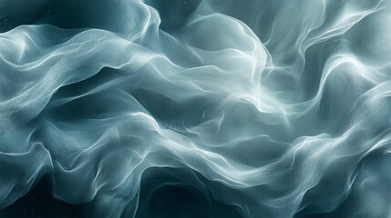 Fototapete - Soft gray bold teal abstract background with a flowing grainy texture and noise effect ideal for a sleek and modern header or wallpaper design