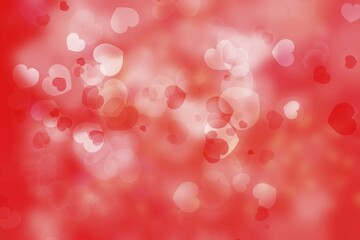 Poster - Heart blurred lights on colorfull background, Background with beautiful pink hearts, Hearts texture background