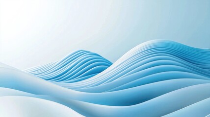 Poster - Soft Blue Waves Pattern in Gentle Light Creating a Calm and Serene Atmosphere