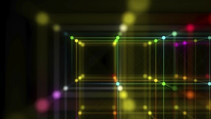 Poster - abstract connection dots. technology background. network concept. 3d rendering
