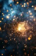 © ANUAR - Dynamic Explosion of Bright Sparks and Glowing Bokeh Lights in a Dark Atmosphere for Celebratory and Festive Themes