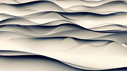 Poster - Flowing lines and curves form a fluid composition of black and white waves, evoking a sense of movement and depth in design