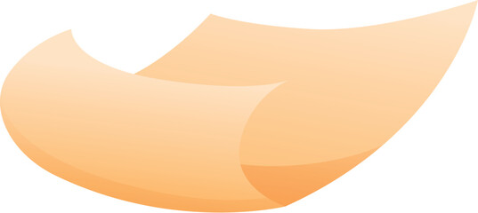 Aufkleber - Light brown sheet of paper flying, creating a minimalist and modern design