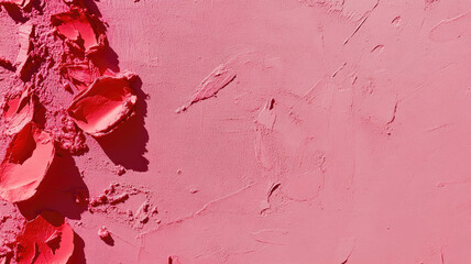 Poster - Textured Pink Abstract: A vibrant close-up showcasing the richly textured strokes and vibrant hues of pink paint, creating a dynamic and visually captivating abstract artwork.