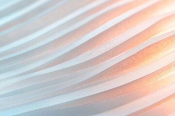 Poster - A frosted glass surface features softly glowing etched lines that create a serene effect, complemented by a neutral gradient background ideal for text overlays