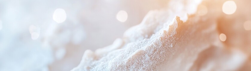 Poster - This frosted glass texture features a smooth gradient combining soft white and muted beige hues, creating a serene and inviting backdrop with gentle glowing light edges