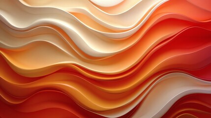 Poster - Abstract orange and beige wave background.