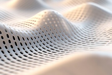 Poster - A striking minimal black-and-white grid pattern features glowing blurred edges, set against a neutral gradient background that enhances a futuristic aesthetic, ideal for design projects