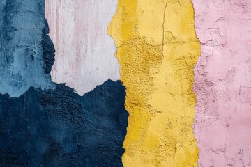 Aufkleber - Colorful abstract wall art showcasing bold textures and vibrant hues in an urban setting during daylight hours