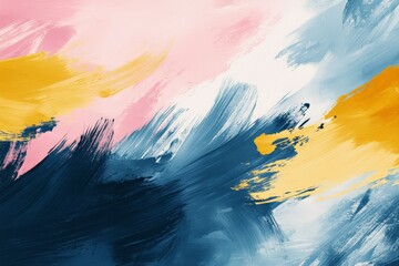Poster - Vibrant abstract art showcasing dynamic brush strokes in bold colors and textures