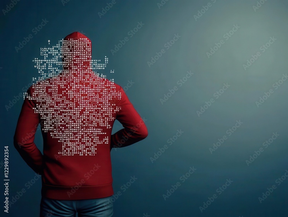 Fake News Deception Concept, Hacker spreading misinformation, dark web