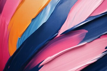 Aufkleber - Colorful abstract painting with bold brush strokes blending hues in vibrant display of creativity