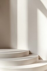 Poster - Creating a serene atmosphere, this design features a smooth gradient from white to gray. Highlighted by a soft circular spotlight, it offers ample space for personalized messages or logos