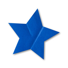 Poster - blue star glued sticker mockup