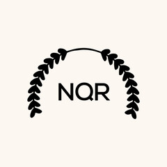 Fototapete - NQR logo design vector