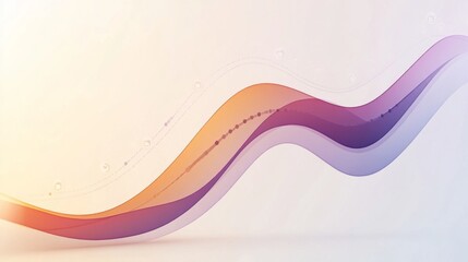 Fototapete - An elegant area chart with smooth curves in gradient colors representing revenue growth over time, set against a light background for a polished appearance