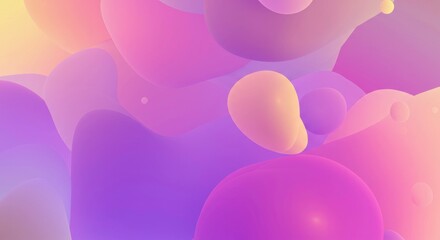 Poster - pastel fluid abstract: dreamlike swirls of pastel pink, purple, and yellow create a mesmerizing abst